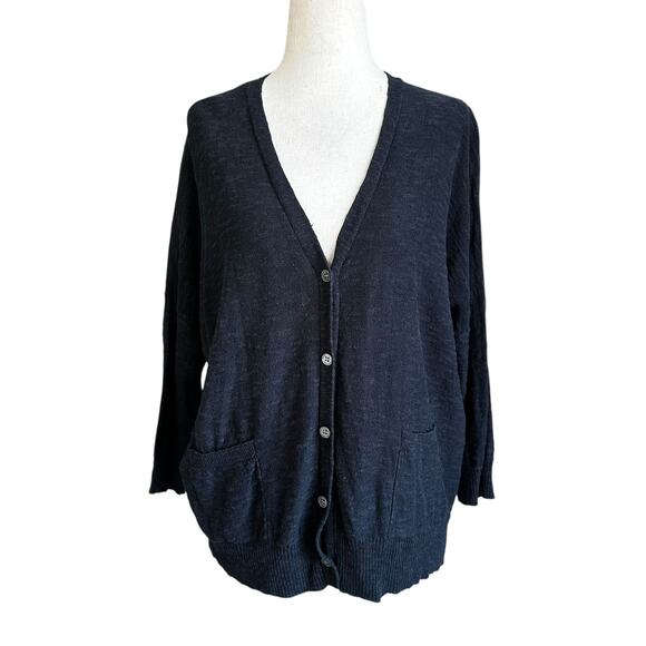 Eileen Fisher Charcoal Organic Cardigan Women's Sweater Size Small | 62-61 - Picture 1 of 6